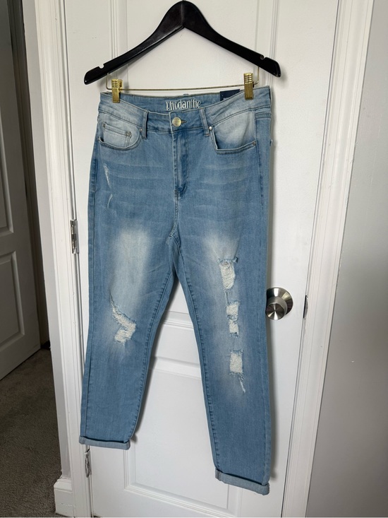 Rhodanthe Denim - Light Blue Distressed Boyfriend Jeans for Women